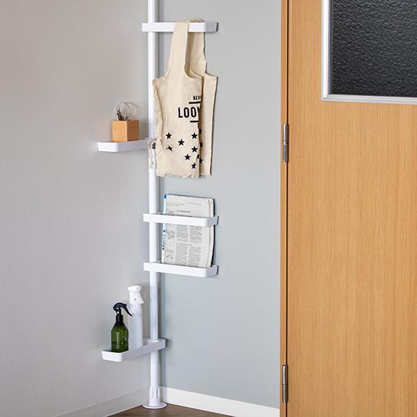 突っ張り ラック スリム 収納 突っ張り棒 突っ張りラック 隙間収納 つっぱり ホワイト すきま収納 隙間 つっぱり棚 スリムラック 突っ張り棚 収納ラック インテリアパレットヤフー店 通販 Yahoo ショッピング