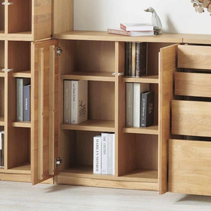 堀田木工所 本棚 幅120.5cm ロータイプ アールデザイン 日本製 完成品