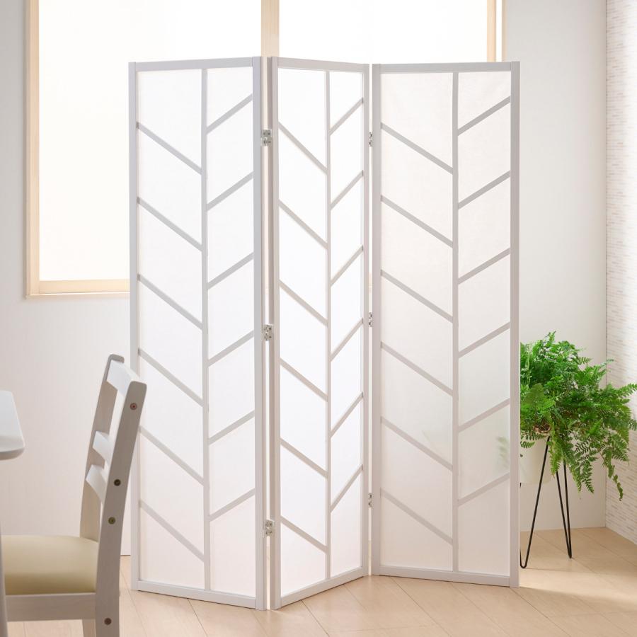 弘益 衝立 3連 ホワイト 高さ150cm 木製スクリーン （ パーテーション