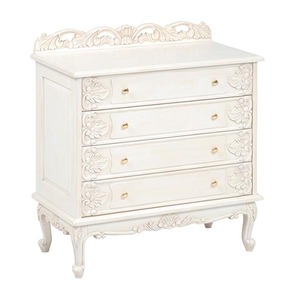 配送のみ】ヴィオレッタ 5段チェスト 50cm幅 アンティーク ロココ