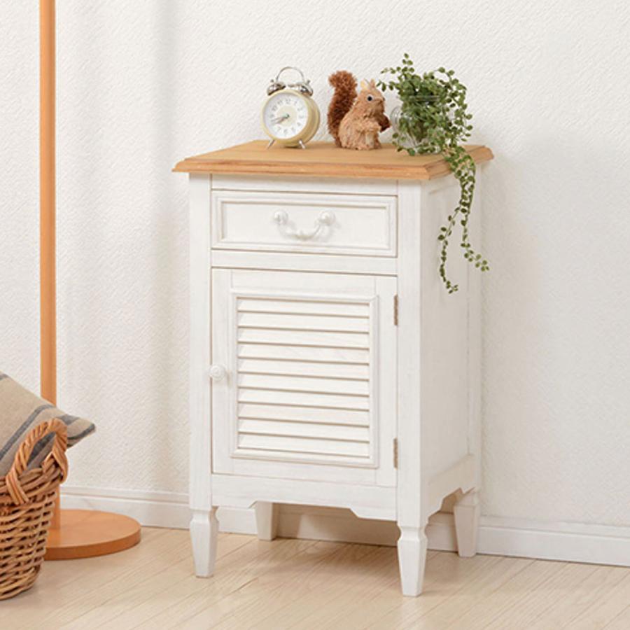 サイドチェスト 幅40cm コンパクト 姫系 木製 アンティーク調