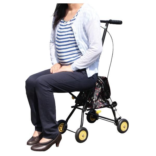 シルバーカー コンパクトタイプ プチカ コンパクト 座れる 幸和製作所 おしゃれ （ カート 歩行器 歩行車 折りたたみ 軽量 アルミ製 歩行補助 介護 高齢者 ） カート 幅41