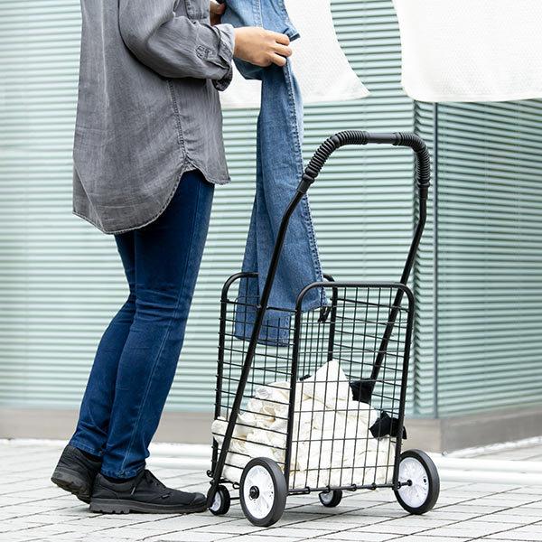 Tacaof ショッピングカート 折りたたみ 4輪 大容量 おしゃれ シンプル