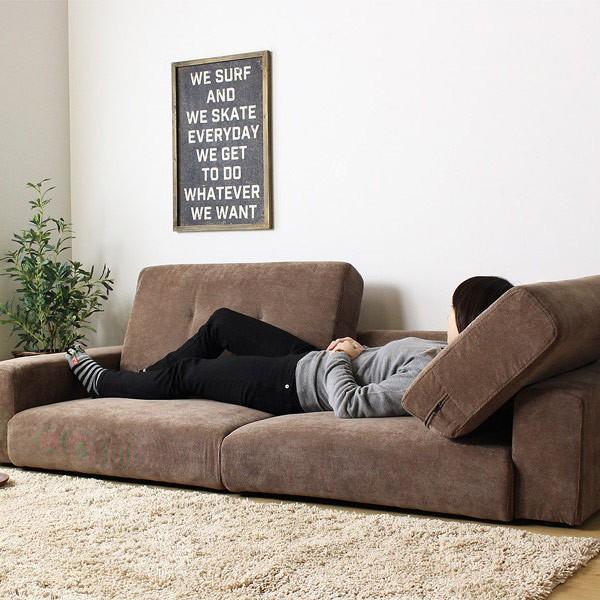 ローソファー 3人掛け 幅180cm カウチソファ ソファ （ ソファー