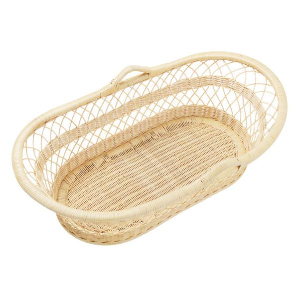 籐 ヨーラン ゆりかご 布団セット付 幅95cm （ ラタン ベビーベッド  