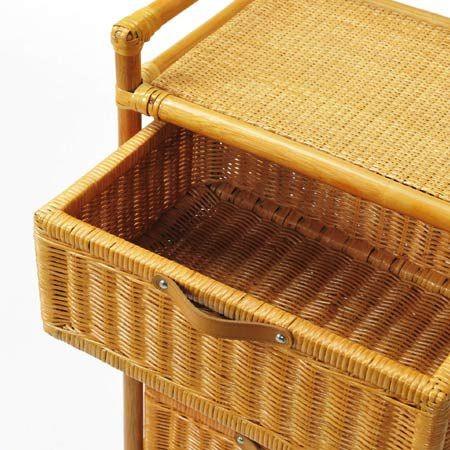 ランドリーチェスト ラタン 4段2列 籐家具 幅92cm （ ラタン