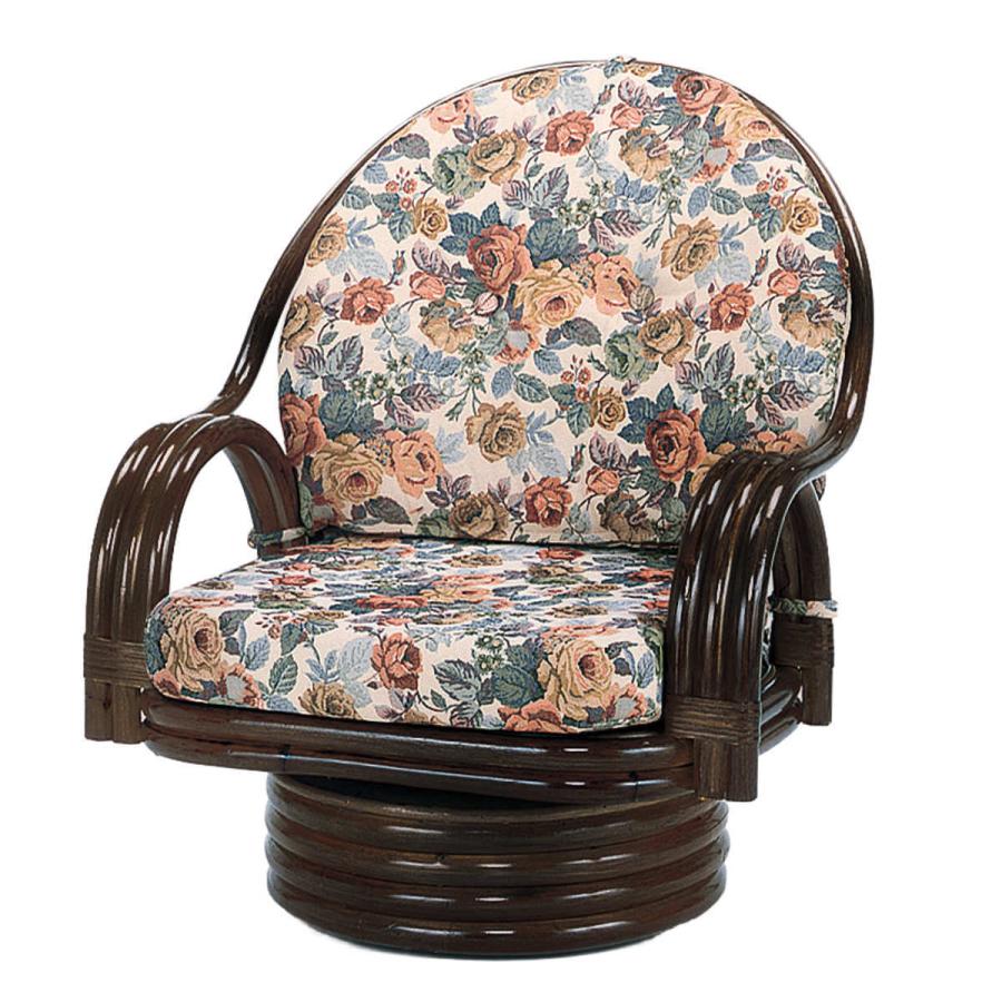 今枝商店 籐 回転座椅子 ラタンチェア 座面高26cm （ 回転式 背もたれ