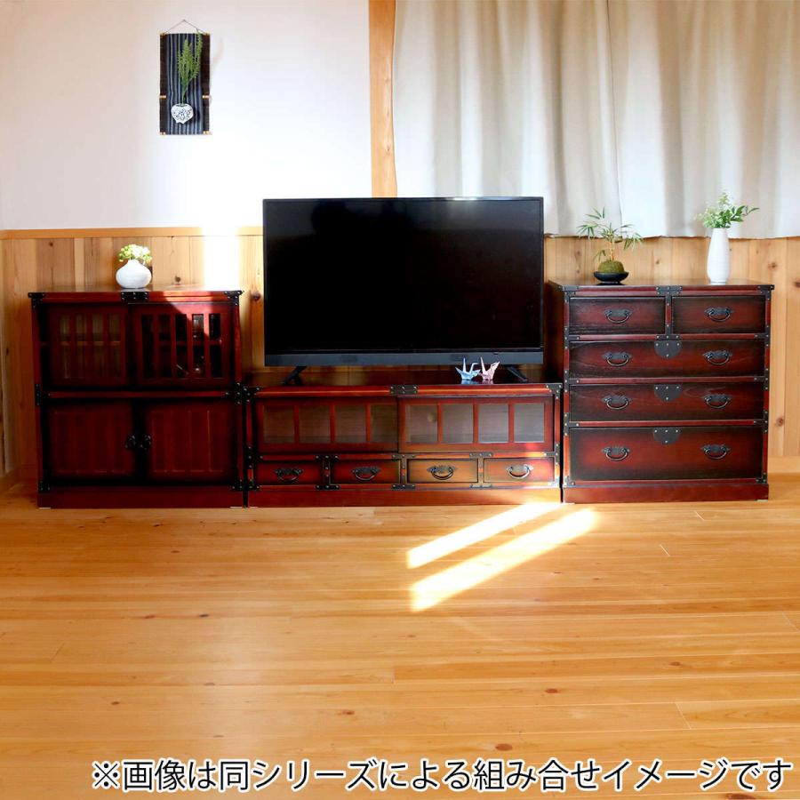 クロシオ 引出箪笥 4段 民芸調 桐製 和タンス 幅67cm （ 和風 たんす