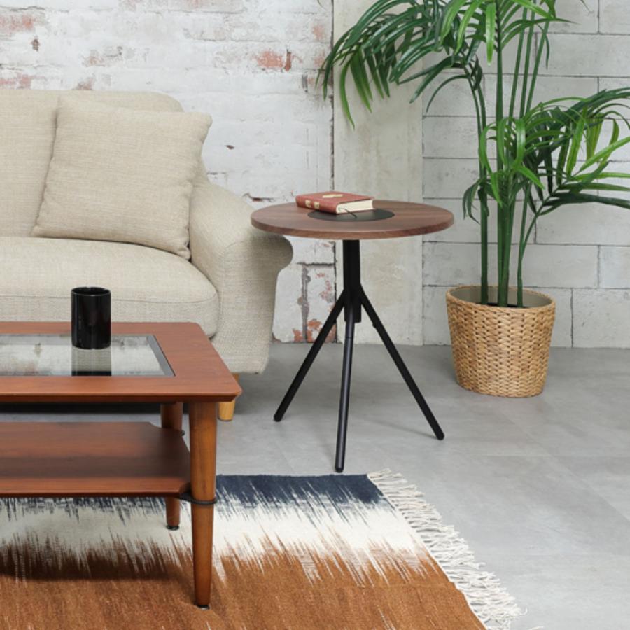 あずま工芸 サイドテーブル 高さ55.5cm 円形 DARTS （ テーブル ソファ