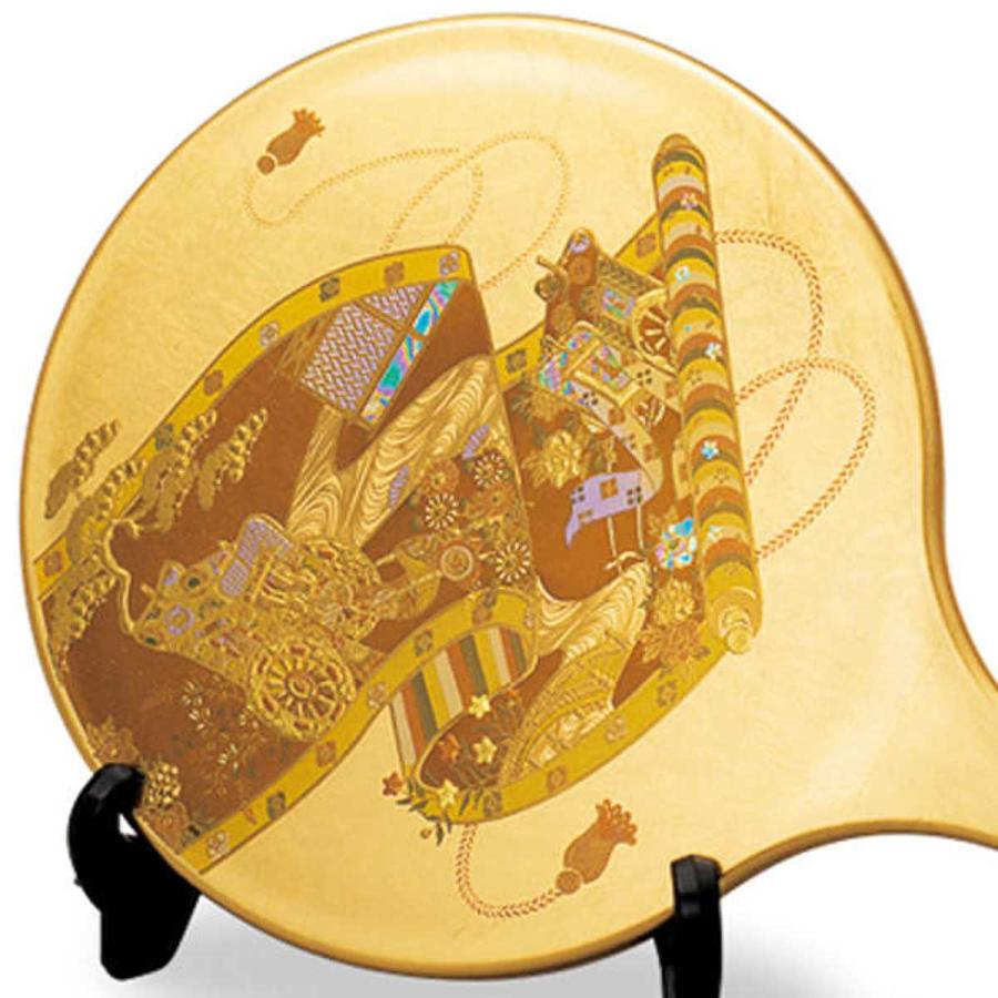 山中漆器　漆器 金箔 和風模様 山中漆器 漆器 金箔 和風模様 山中漆器 金箔 溜色内黒 天然木 背