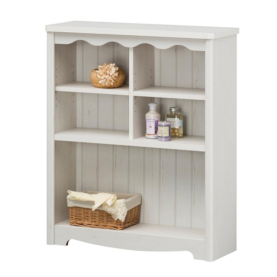 白井産業 オープンラック 幅74.4cm 3段 モンシェリーヌ 白家具 木製