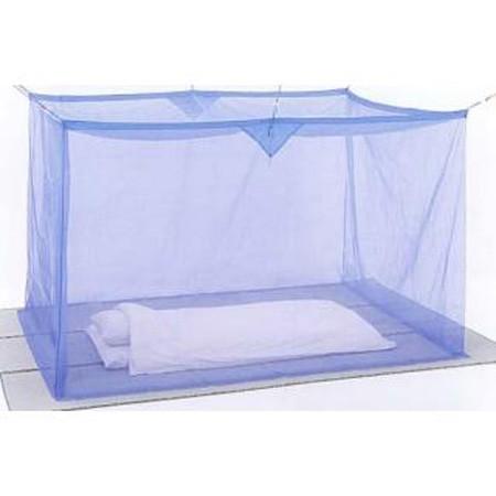 洗える　ナイロン蚊帳（かや）　3畳　ブルー