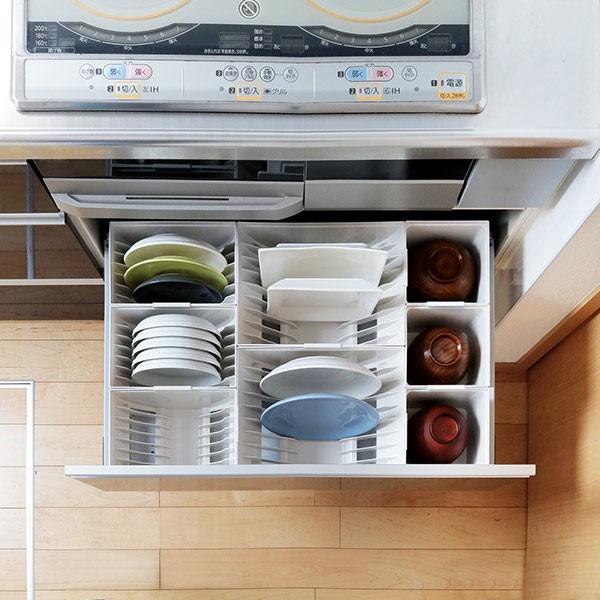 キッチン収納ケース ディッシュスタンド L システムキッチン 引き出し用 トトノ 皿立て ディッシュラック 食器収納 インテリアパレットヤフー店 通販 Yahoo ショッピング