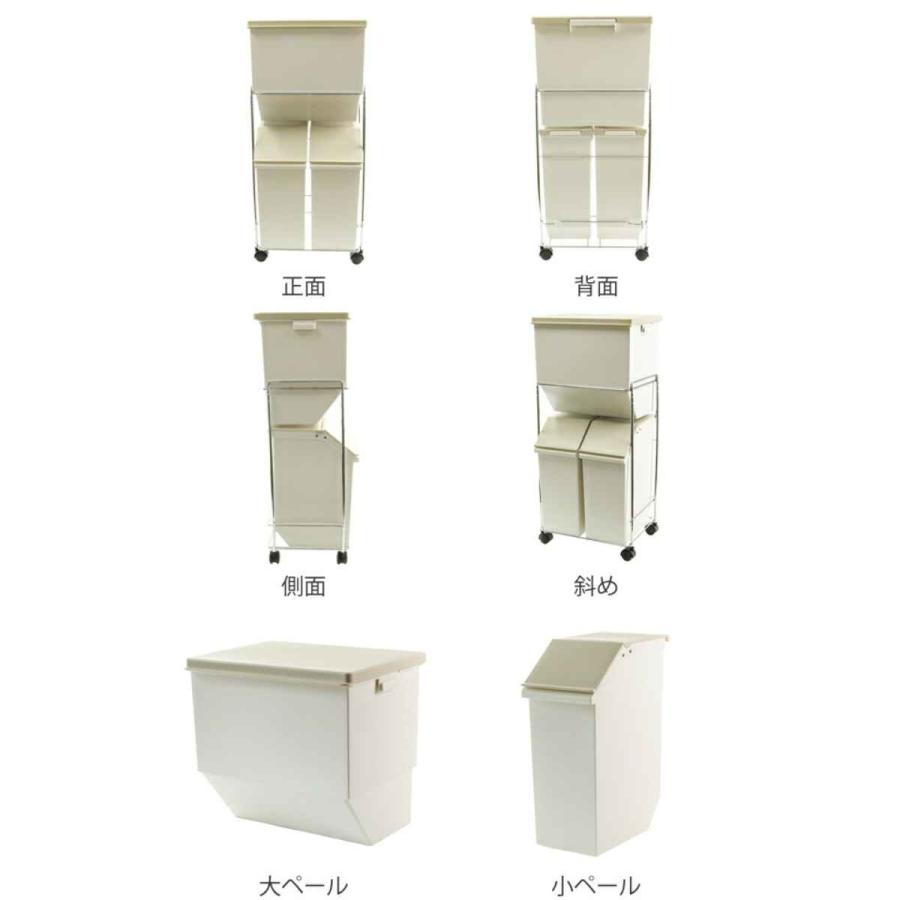 ゴミ箱 分別 5分別 キャスター付き 分別ゴミ箱 分別ごみ箱 ダストボックス ごみ箱 60L 大容量 （ キッチン 60リットル スリム 縦型 キャスター ふた付き ）｜interior-palette｜03