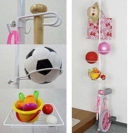 在庫限り 入荷なし キッズ収納 つっぱり玄関ラック 突っ張り棚 洋服掛け インテリアパレットヤフー店 通販 Yahoo ショッピング