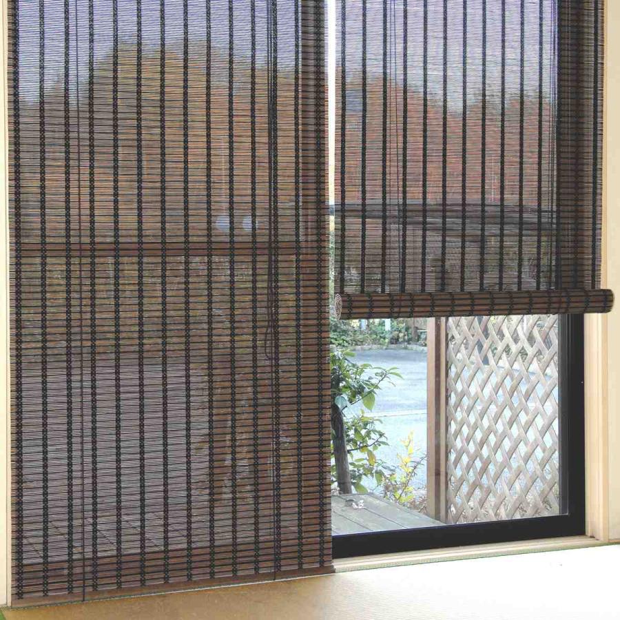 ロールスクリーン すだれ 竹製 スクエア 88×180cm （ 竹すだれ 簾