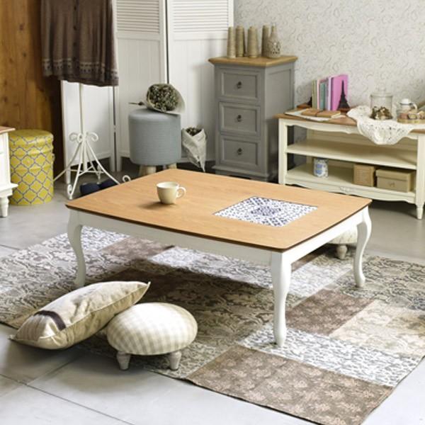 ■在庫限り・入荷なし■ こたつテーブル　アリス　長方形　猫足　姫系　105cm （ コタツ センターテーブル ）