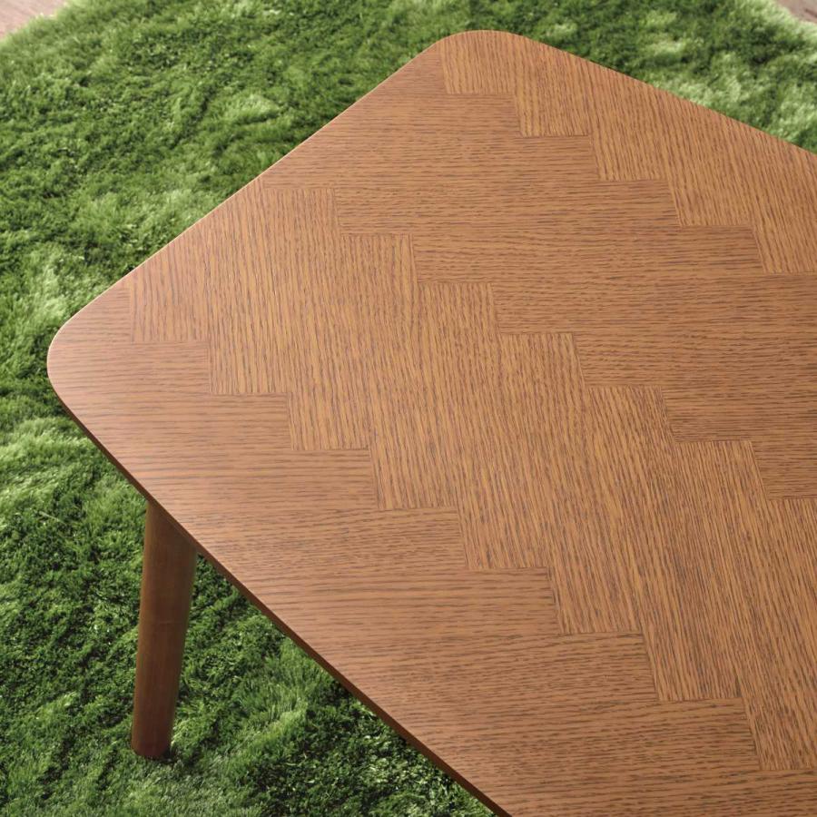 こたつテーブル 幅90cm 折りたたみ 木製 （ こたつ テーブル リビングテーブル ローテーブル 完成品 長方形 折れ脚 コタツ 天然木 ヘリンボーン 薄型ヒーター 折りたたみテーブル 1年中 使える 座卓 石英管ヒーター 奥行50cm ） 東谷 こたつテーブル 幅90cm 折りたたみ 木製 （ こたつ テーブル