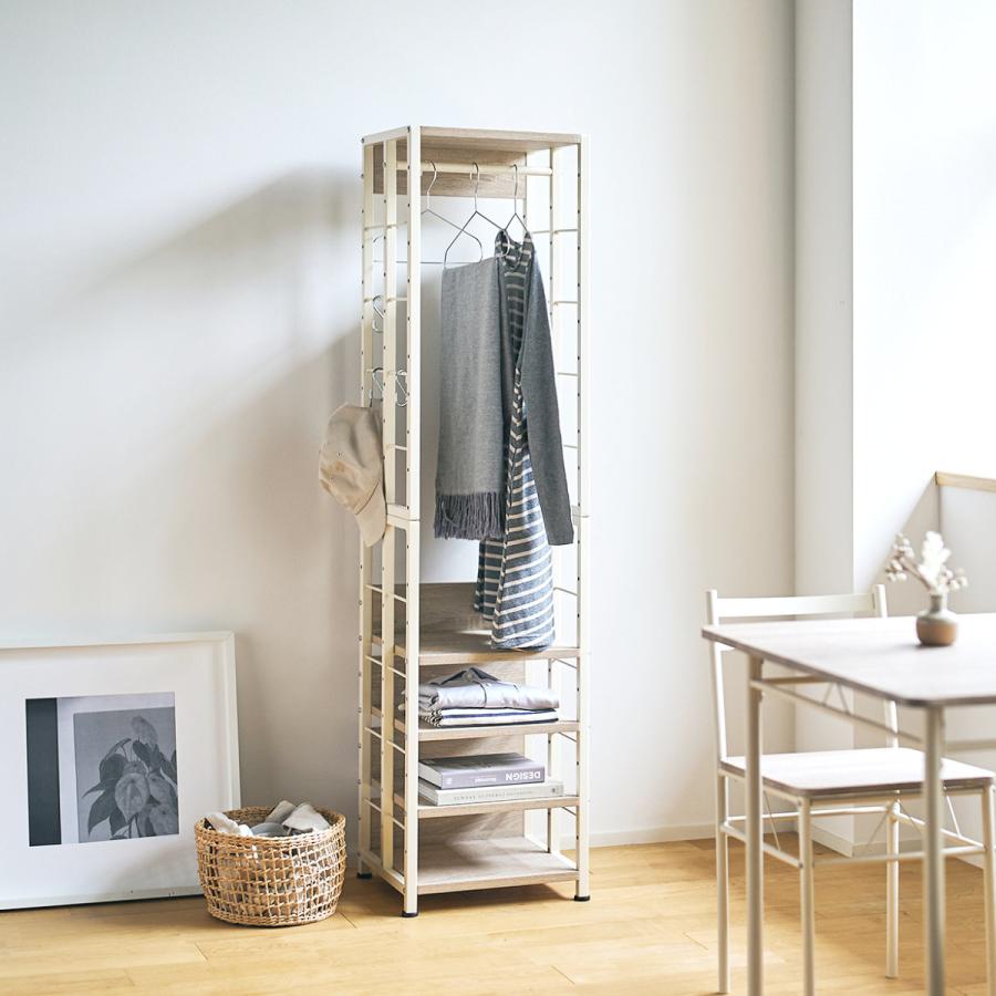 ハンガーラック  オシャレ　ディスプレイ　新品 弘益 マルチラックS 幅35cm 可動棚 ディスプレイラック ハンガーラック