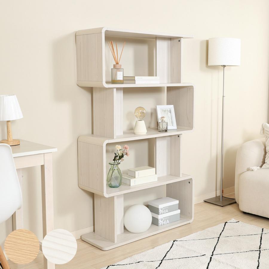 不二貿易（Fuji Boeki） ディスプレイラック 幅80cm 4段 木目調