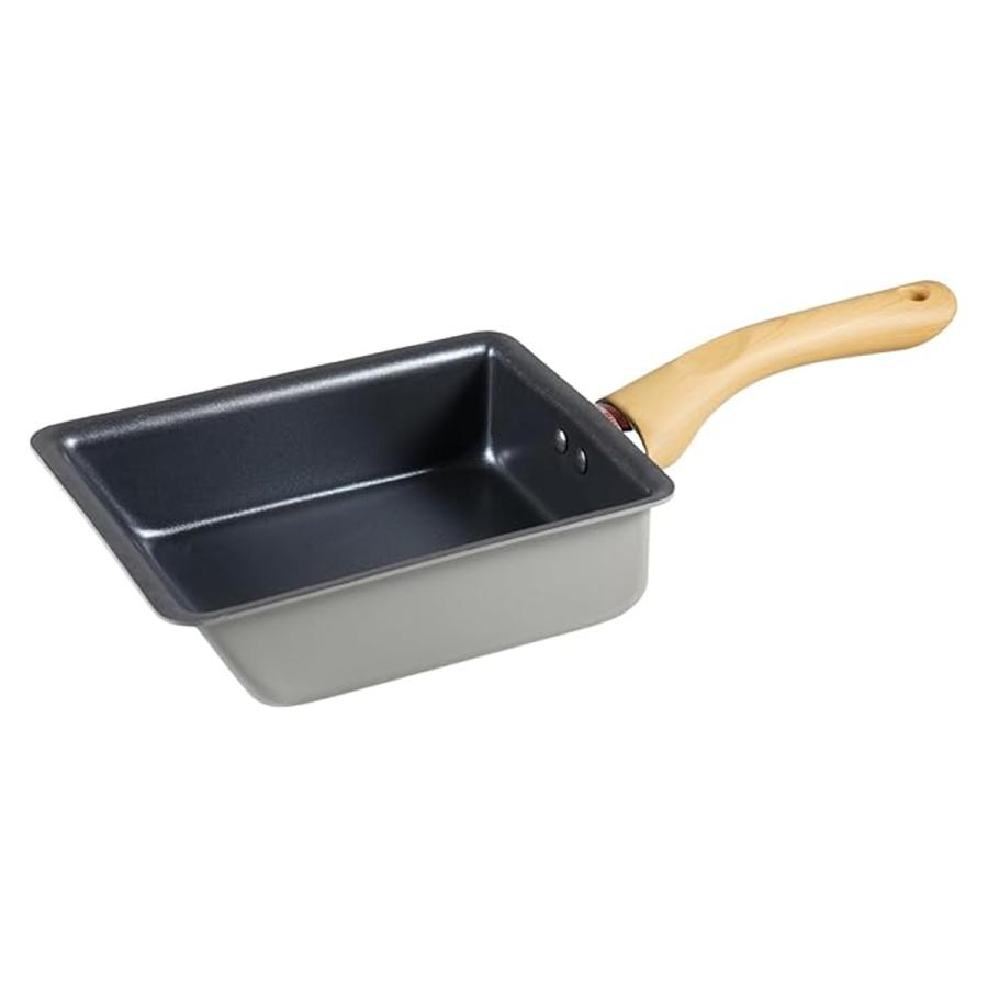 卵焼き器 13×18cm IH対応 フッ素加工 ラクミ 深い玉子焼器 （ 卵焼きフライパン エッグパン 深型 アルミ 軽い ふっ素樹脂加工 ）