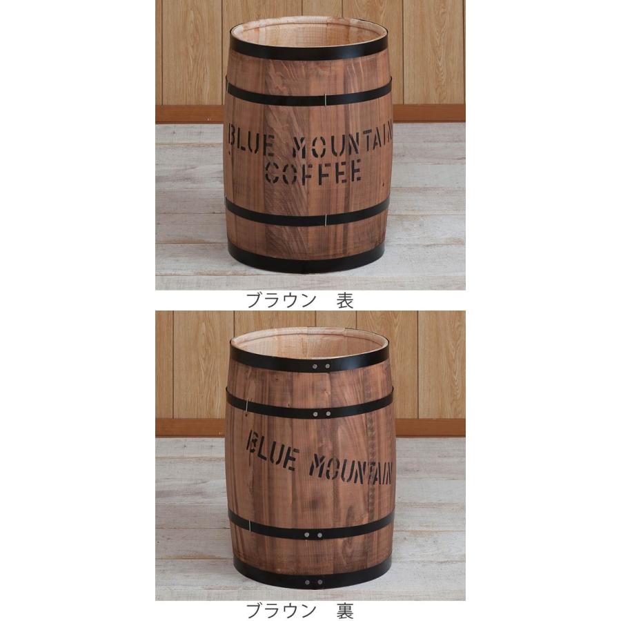 コーヒー樽 木樽 ヒノキ製 Mサイズ 高さ43cm （ インテリア 収納 木製