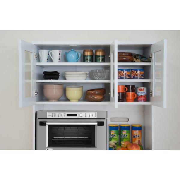 食器棚 幅90cm カップボード レンジ台 北欧風 Face （ キッチン収納