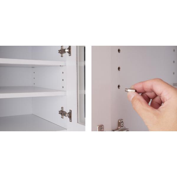 食器棚 幅90cm カップボード レンジ台 北欧風 Face （ キッチン収納