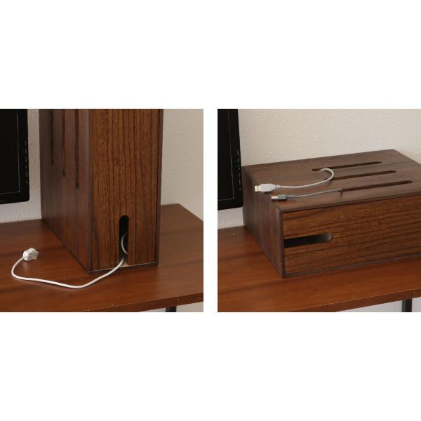 ケーブルボックス 木製 ルーター 収納 タップ コンセント収納