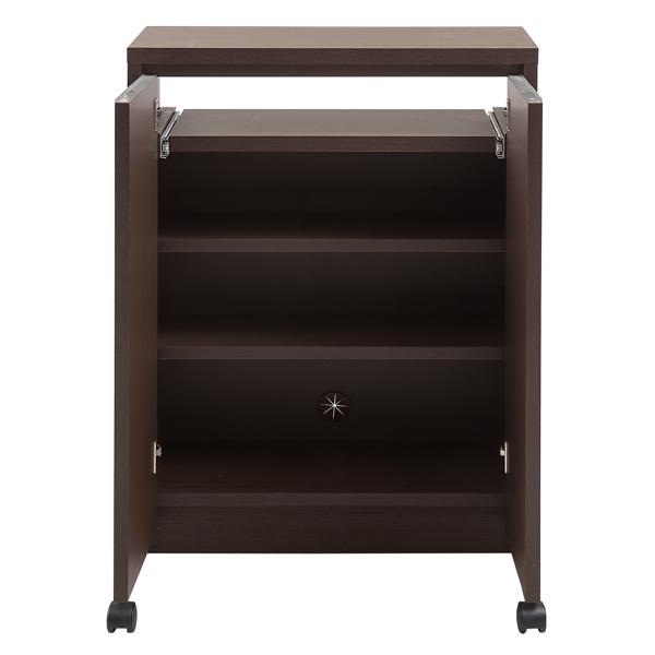 ブランド登録なし☆【完売間近】 カウンター下収納 キャビネット デスクタイプ キャスター扉 幅60cm （ PCデスク キャビネットタイプ リビング収納 日本製 完成品 ）