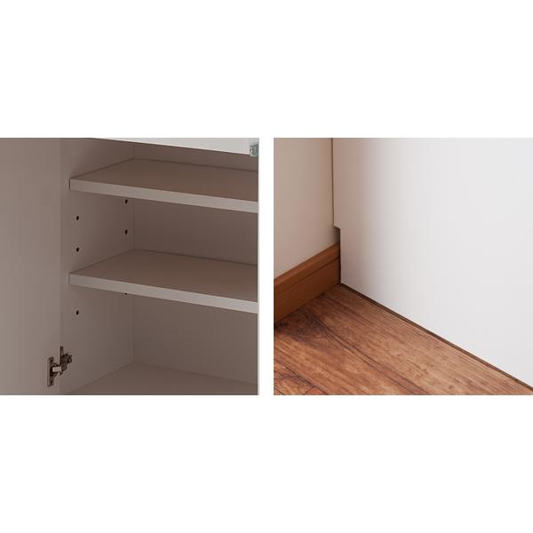 ブランド登録なし☆【完売間近】 カウンター下収納 キャビネット デスクタイプ キャスター扉 幅60cm （ PCデスク キャビネットタイプ リビング収納 日本製 完成品 ）