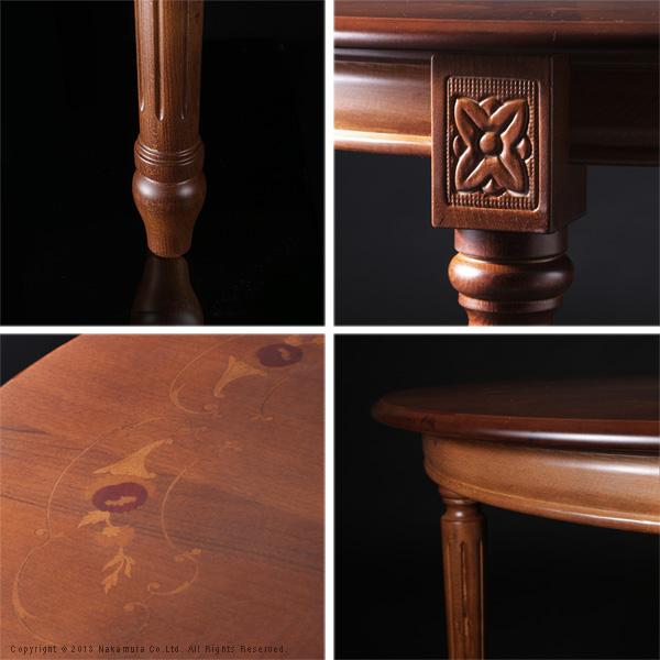 イタリア 家具 ヴェローナクラシック ダイニングテーブル W90cm テーブル 輸入家具 アンティーク風 イタリア製 おしゃれ 高級感 木製 天然木 リモート 在宅