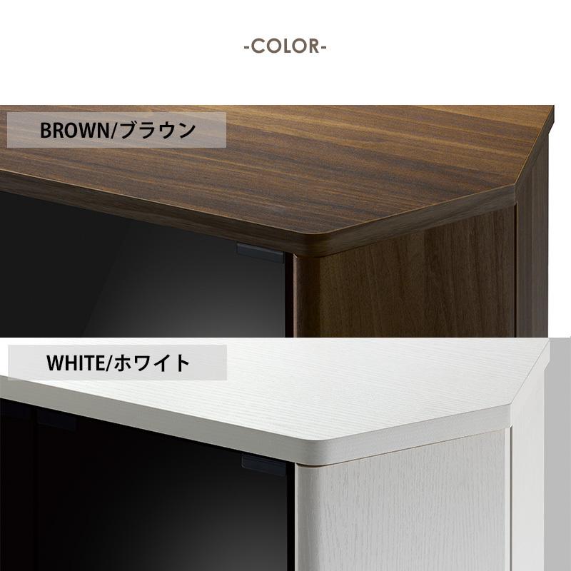 テレビ台 コーナー おしゃれ 北欧 白 幅100 ハイタイプ コーナーテレビ