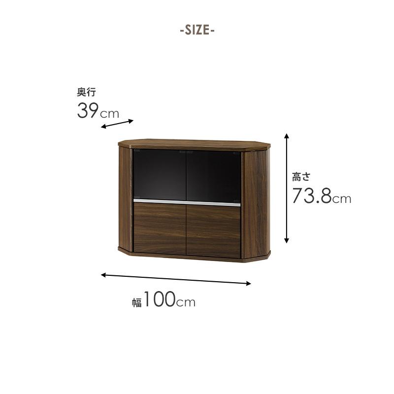 テレビ台 コーナー おしゃれ 北欧 白 幅100 ハイタイプ コーナーテレビ