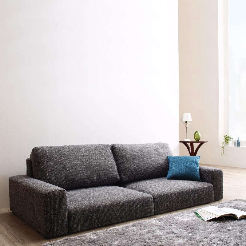 ローソファー 2人掛け おしゃれ 分割 幅132 ソファ 二人 ソファー