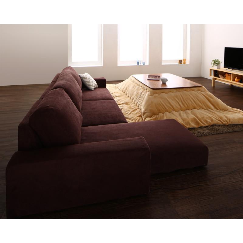 ローソファー 3人掛け おしゃれ 分割 幅187 カウチソファ 3人 三人掛け