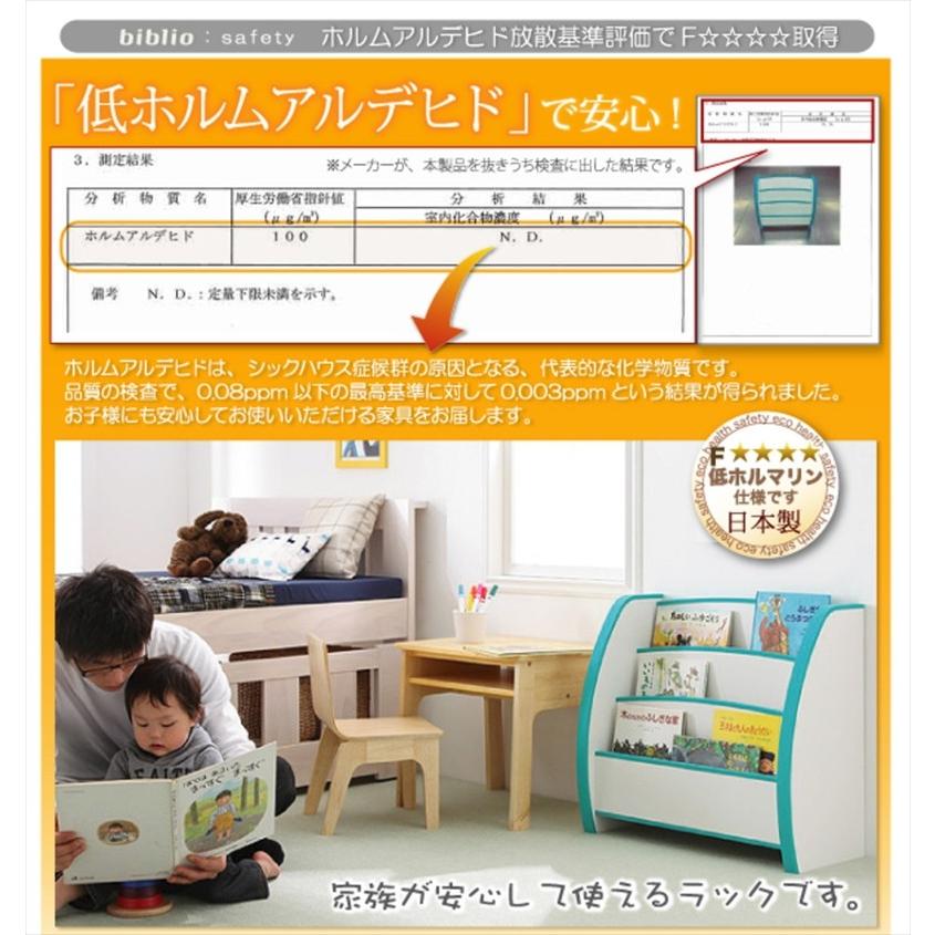 落書きが消せる 絵本棚 絵本ラック スリムタイプ 幅50 完成品 子供 キッズ 日本製 オレンジ/グリーン/ブルー/レッド/ホワイト/ブラウン biblio ビブリオ_4