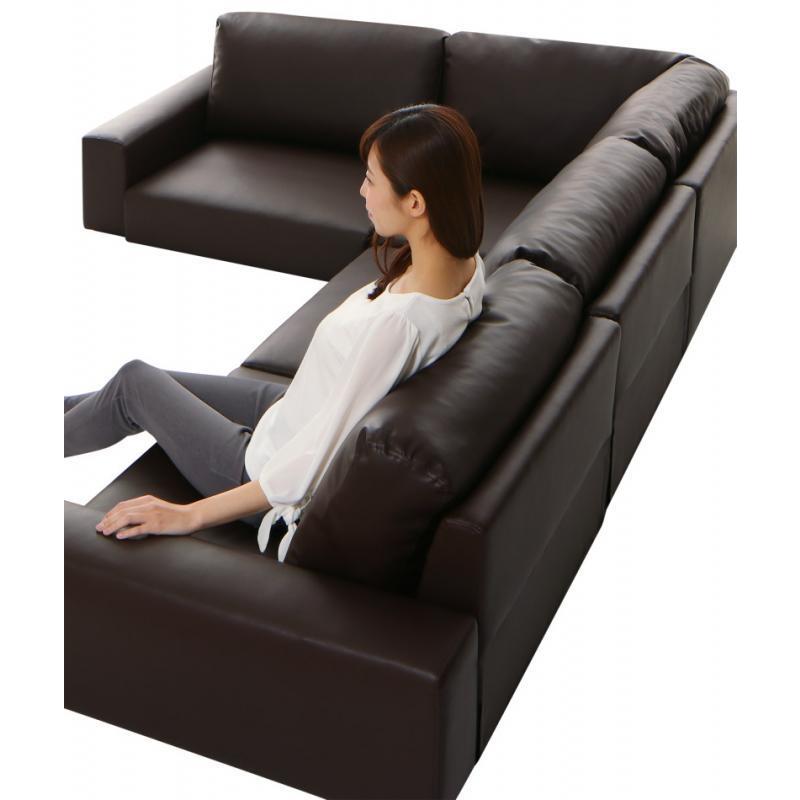 ローソファー 4人掛け おしゃれ 分割 幅249 ソファ 3人 ハイバック