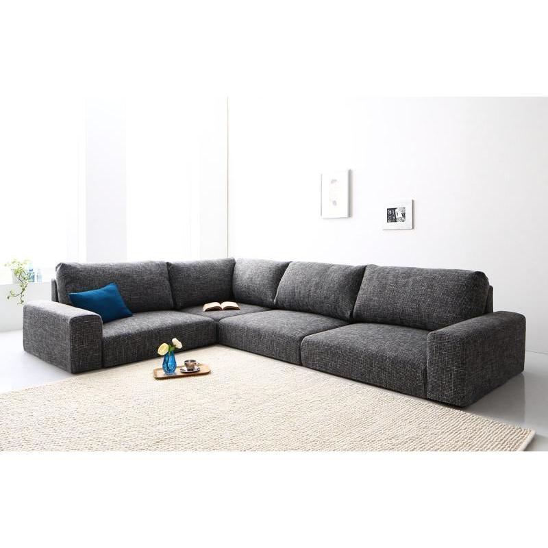 ローソファー 4人掛け おしゃれ 分割 幅229 ソファ 3.5人 こたつ