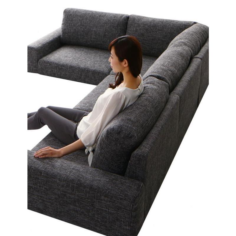 ローソファー 3人掛け おしゃれ 分割 幅199 ハイバックソファ 2人