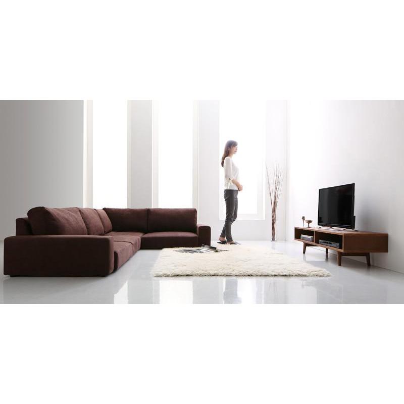 ローソファー 3人掛け おしゃれ 分割 幅199 ハイバックソファ 2人