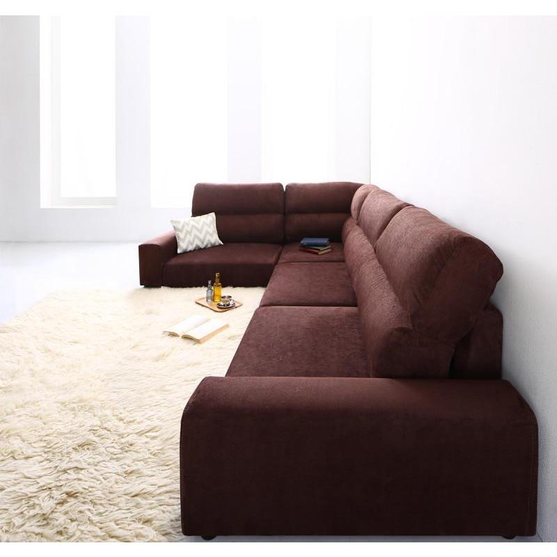 ローソファー 4人掛け おしゃれ 分割 幅249 ハイバックソファ 4人