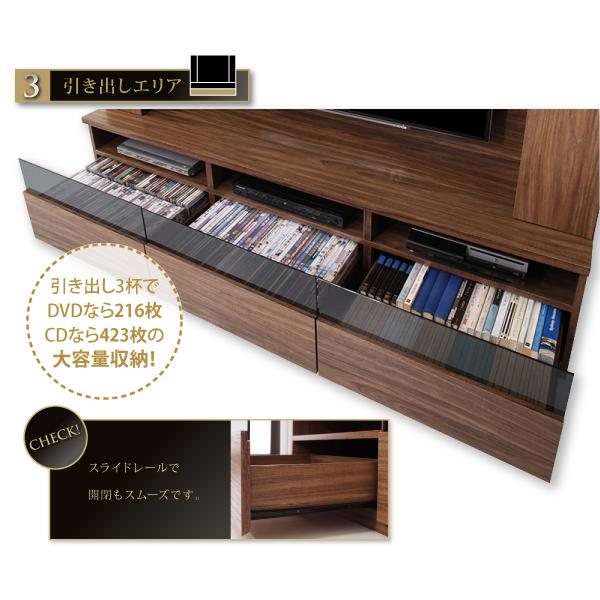 壁面収納 テレビ台 テレビボード ハイタイプ 大型テレビ対応 55型対応