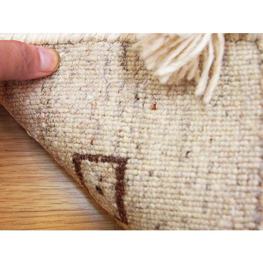 ギャッベ 玄関マット 45×75cm L16 ベージュ アイボリー 無染色 ギャベ