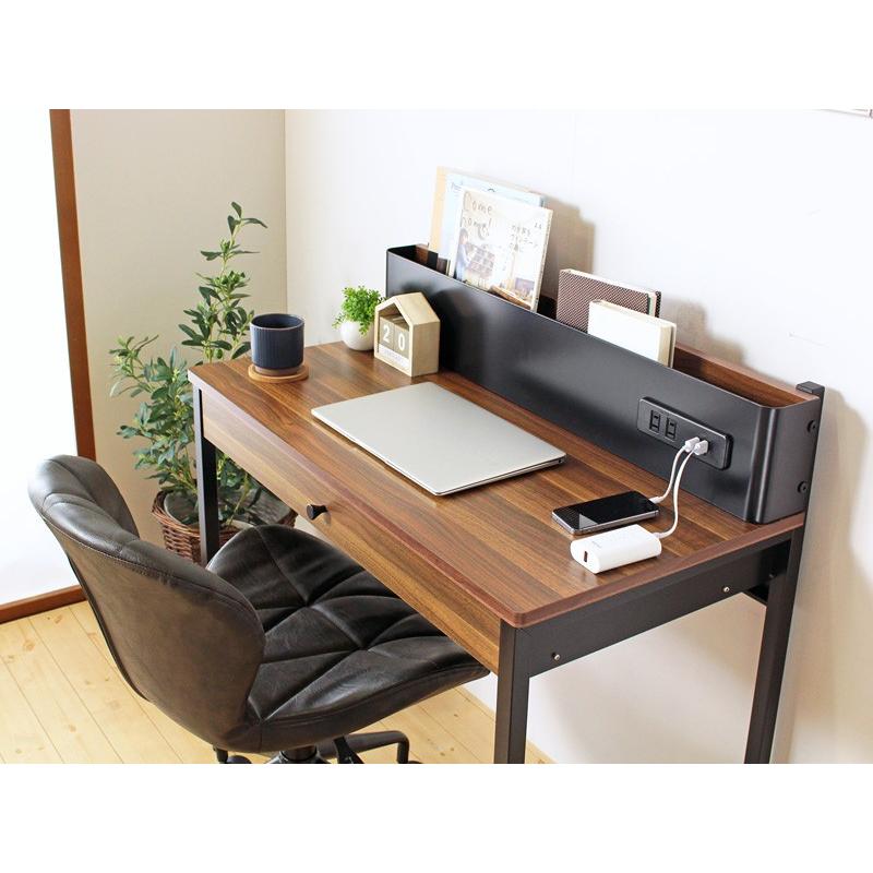 コンセント Usbポート付きデスク 収納付きパソコンデスク パソコンラック 収納付き スマホ 充電 Iw 277 送料無料 Iw Iw 277 インテリアワークス 通販 Yahoo ショッピング