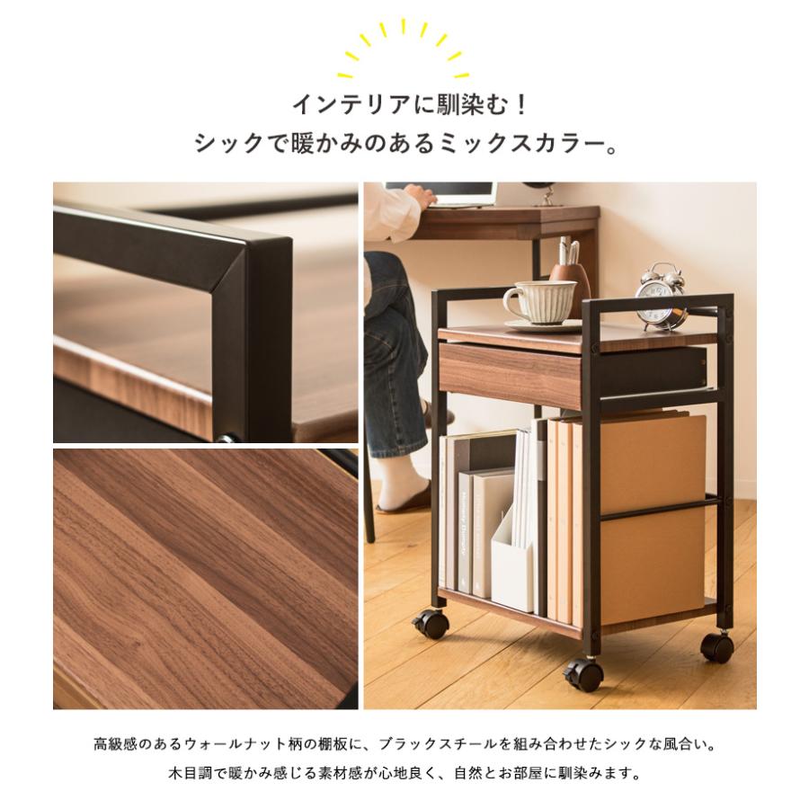 岩附 サイドワゴン デスクワゴン キャビネット サイドチェスト