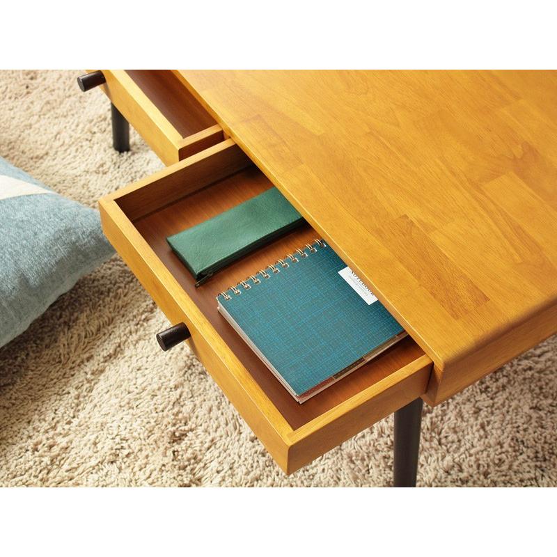 ローテーブル おしゃれ 北欧 収納 引き出し 一人暮し 小さい 天然木