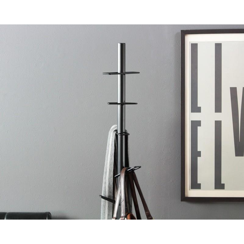 ポールハンガー おしゃれ アイアン 幅35 フック付き ポール ハンガー