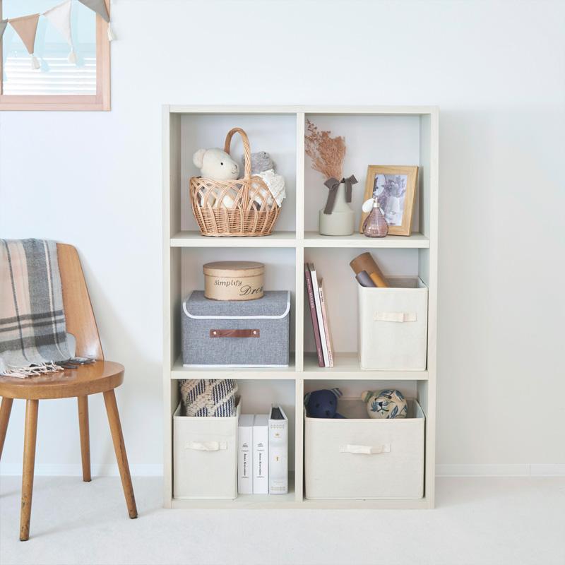 オープンラック 1列2段 幅43 高さ84 収納棚 おしゃれ 本棚 大容量 絵