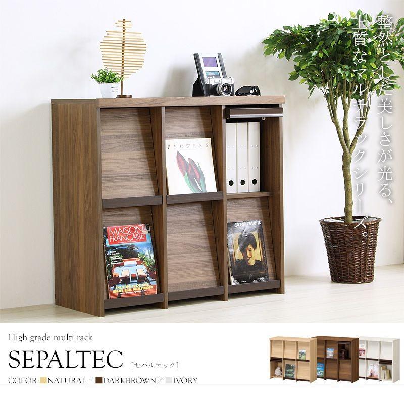 ディスプレイラック 3列2段 幅90 本棚 書棚 シェルフ 収納棚 木製